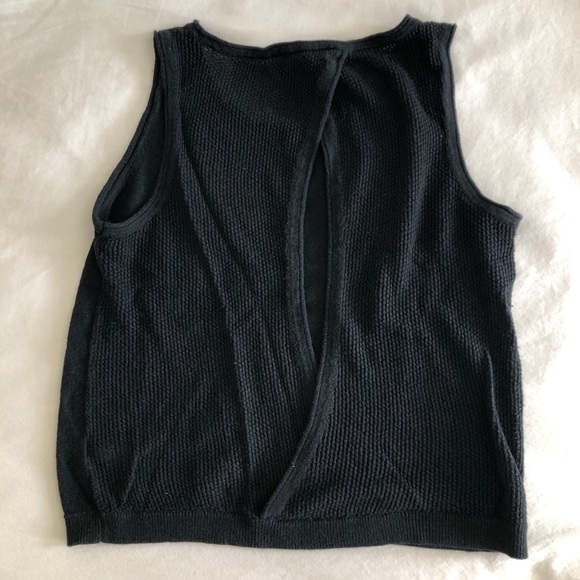 Black Aerie Tank with Back Cut-out - Picture 2 of 3